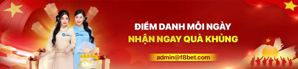 F8bet điểm danh nhận quà mỗi ngày